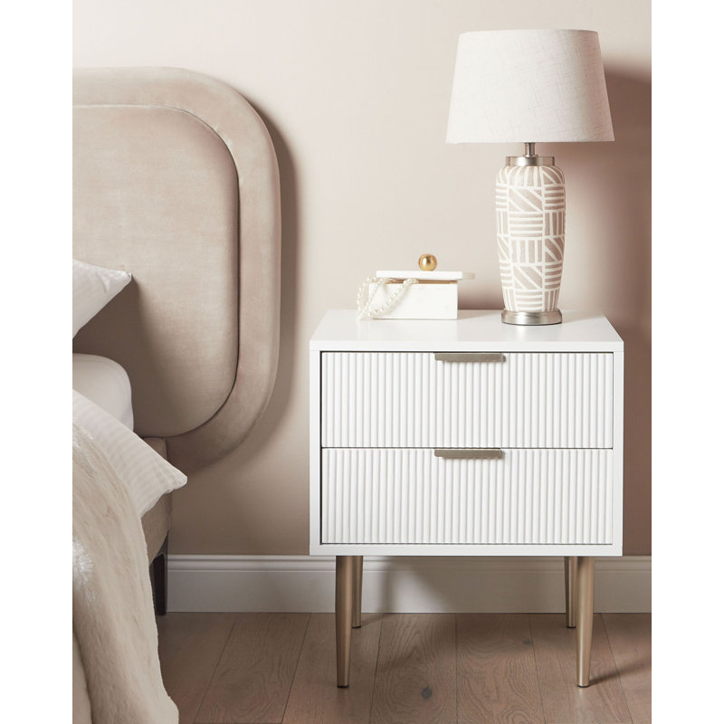 Rikya 48cm W Manufactured Wood Bedside Table