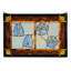 Deer and Cougar Tracks Stained Window Panel