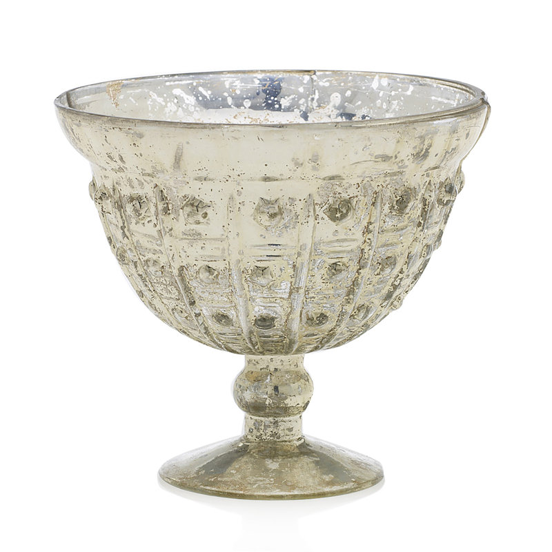 Handmade Glass Table Vase, 5" H x 6" W x 6" D