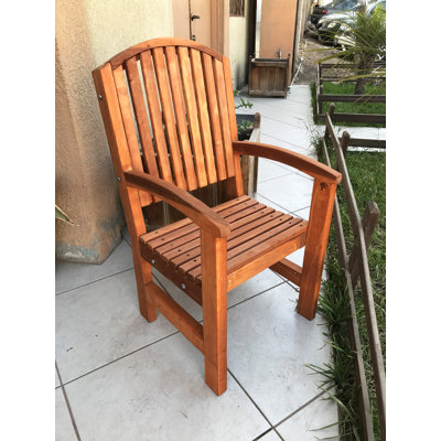 Solid Wood Outdoor Dining Armchair