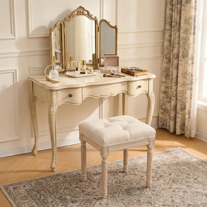 Exquisite Solid Wood Decorative Stool