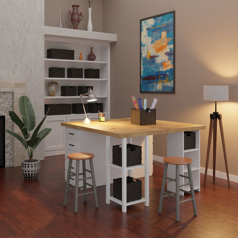 Cherlin 2-Piece Counter Stools, Counter Stool (24” Seat Height), Oyster Gray/Brown
