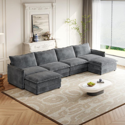 Ensemble de canapé en U surdimensionné à assise profonde