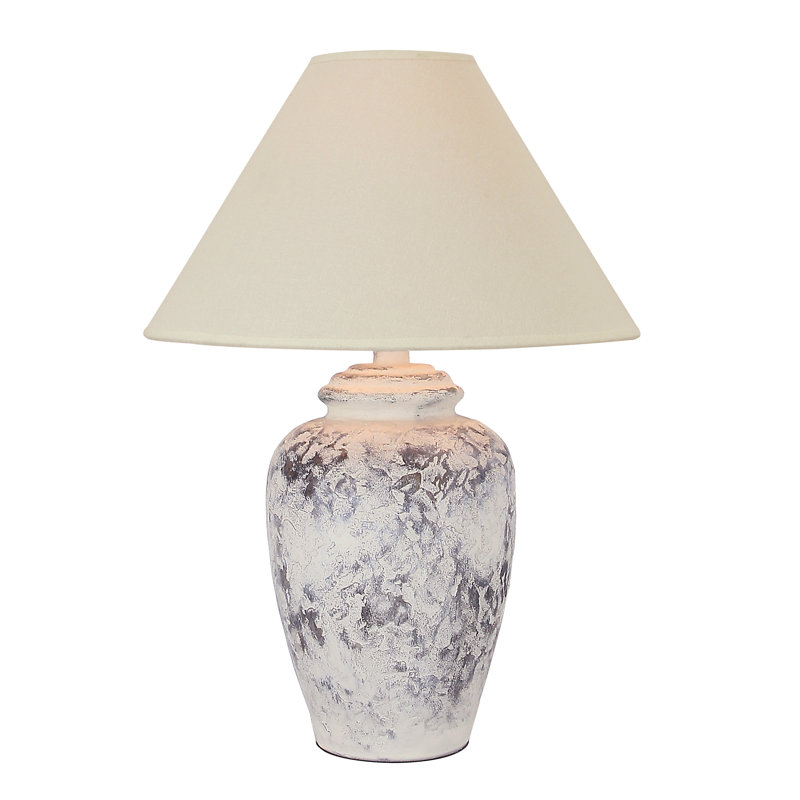 Juridia Ceramic Table Lamp, White Wash