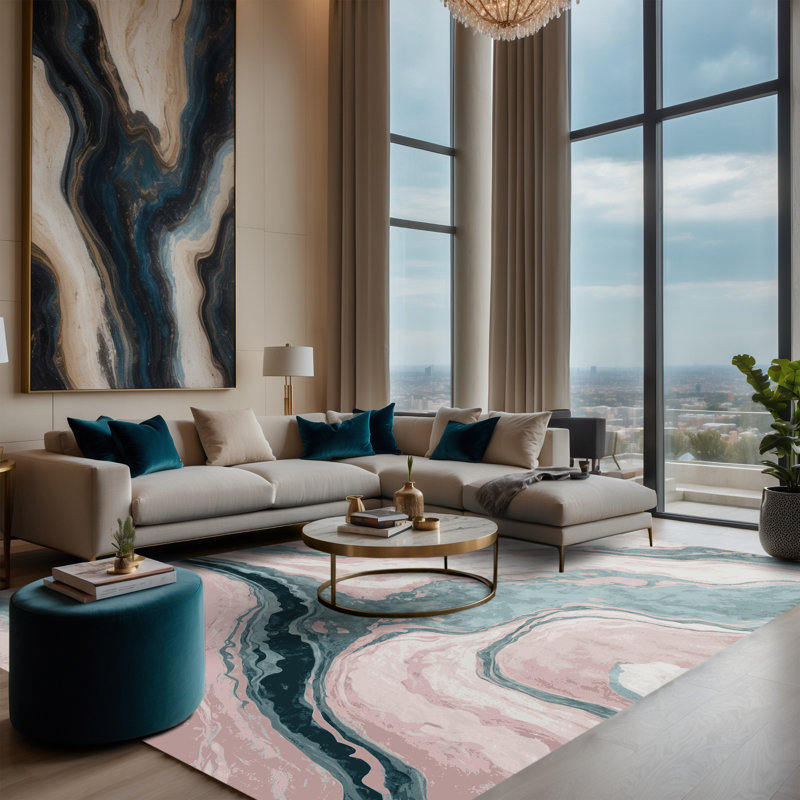 Machine Washable Gray Area Rug, Rectangle 2' x 3'