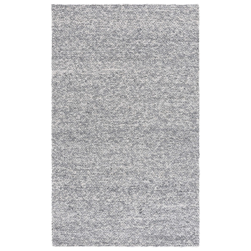 Englewood Natura Hand Woven Wool/Viscose/Cotton Rug in Grey/Ivory, Runner 2'3" x 8'