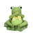 7.5" Green Yellow and White Decorative Sitting Frog Spring Decoration