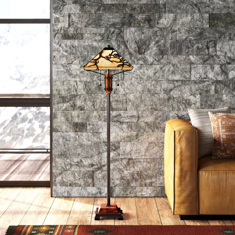 Carlotta 61'' Brown Traditional Floor Lamp