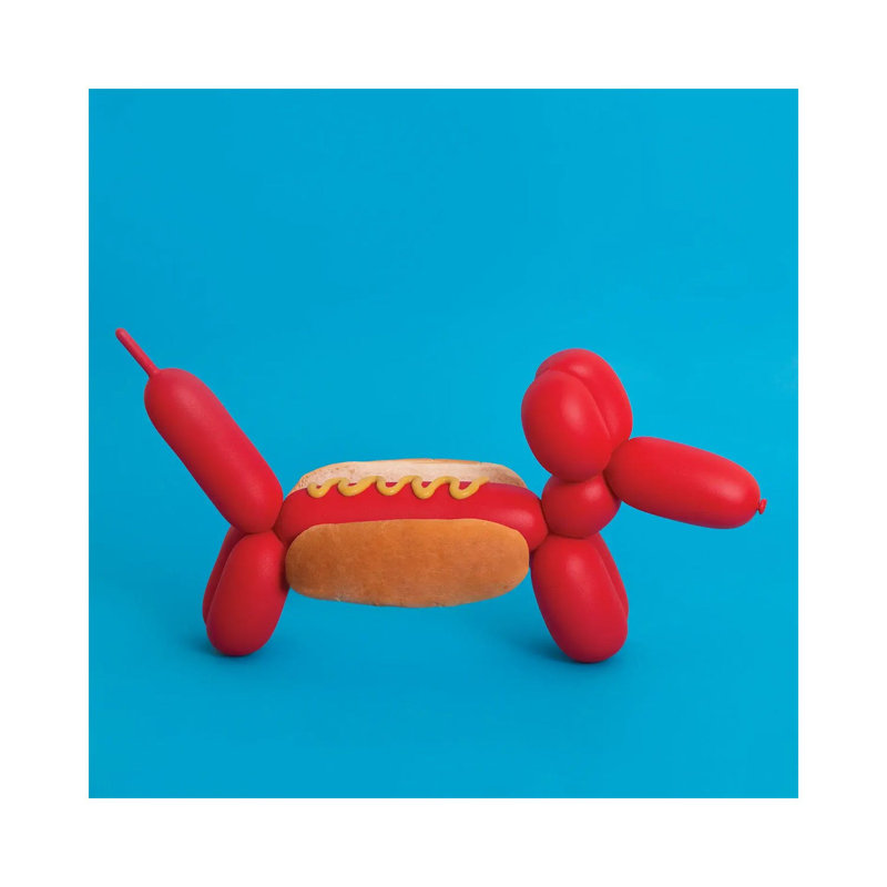 Clown's Hot Dog by Pepino De Mar - Wrapped Canvas Print, 30.48 cm H x 30.48 cm W
