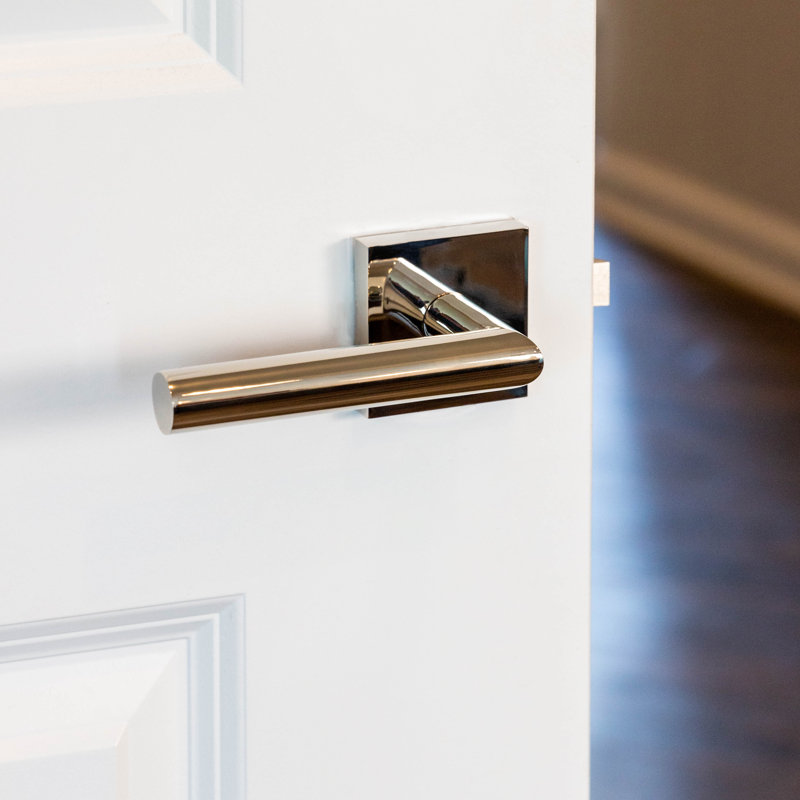 Flat Privacy (Bed & Bath) Door Lever with Square Rosette