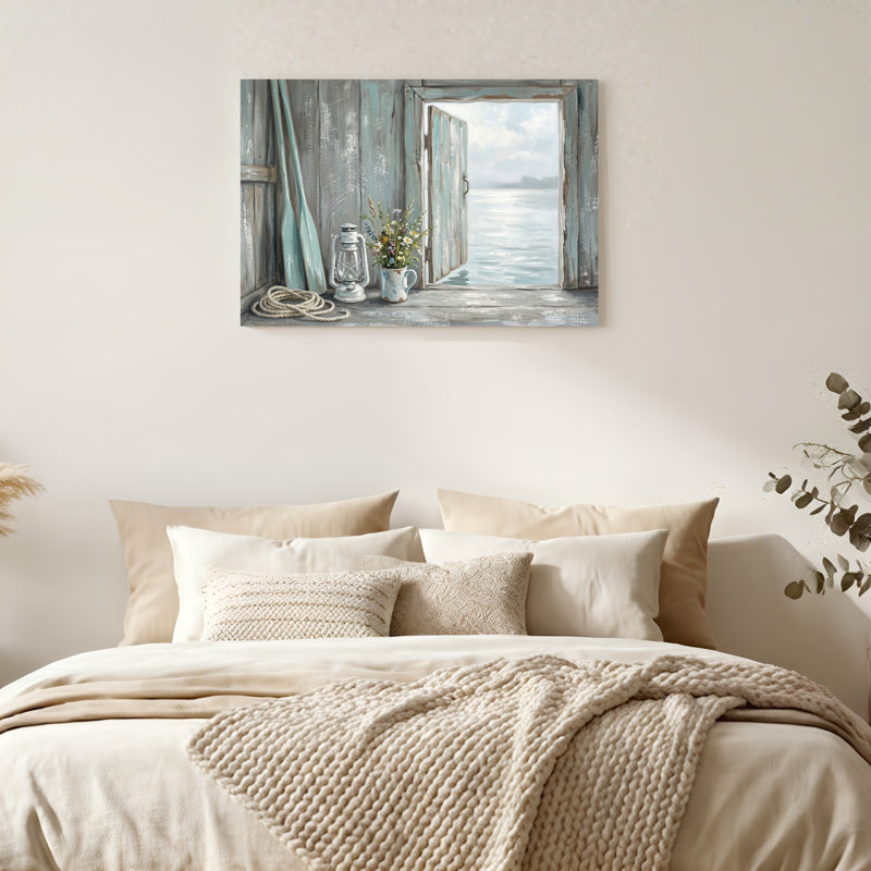 «Gallery Wrap», art mural sur toile pour le salon, la chambre à coucher, le bureau ou le vestibule - décoration murale décorative avec porte côtière