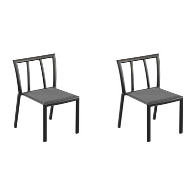 Chaise d'appoint en métal empilable Markoe
