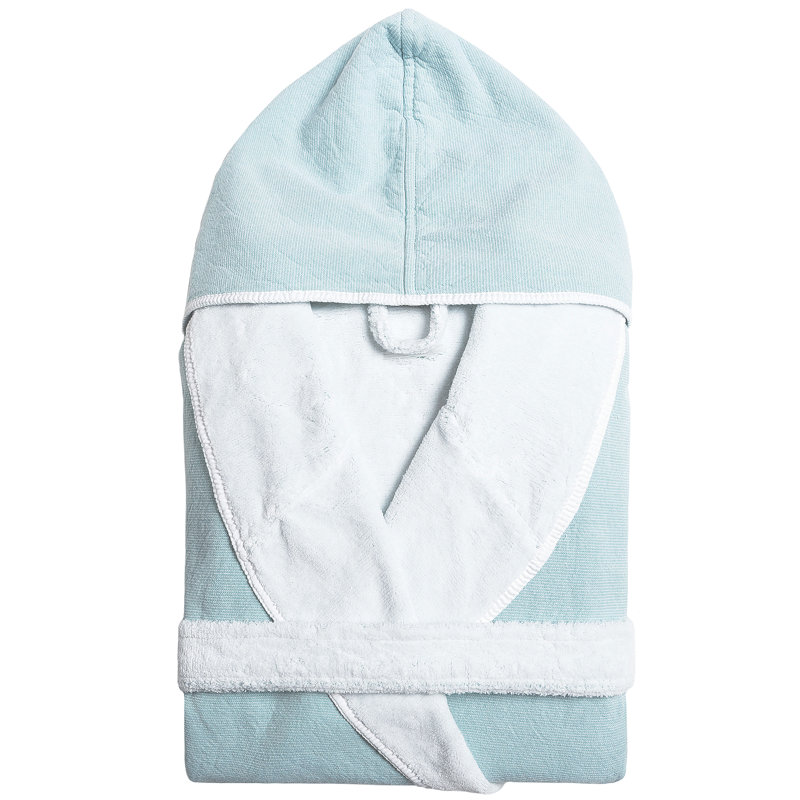 100% Cotton Girl / Woman+ Mid-Calf Bathrobe with Pockets and Hood, L, Mustard