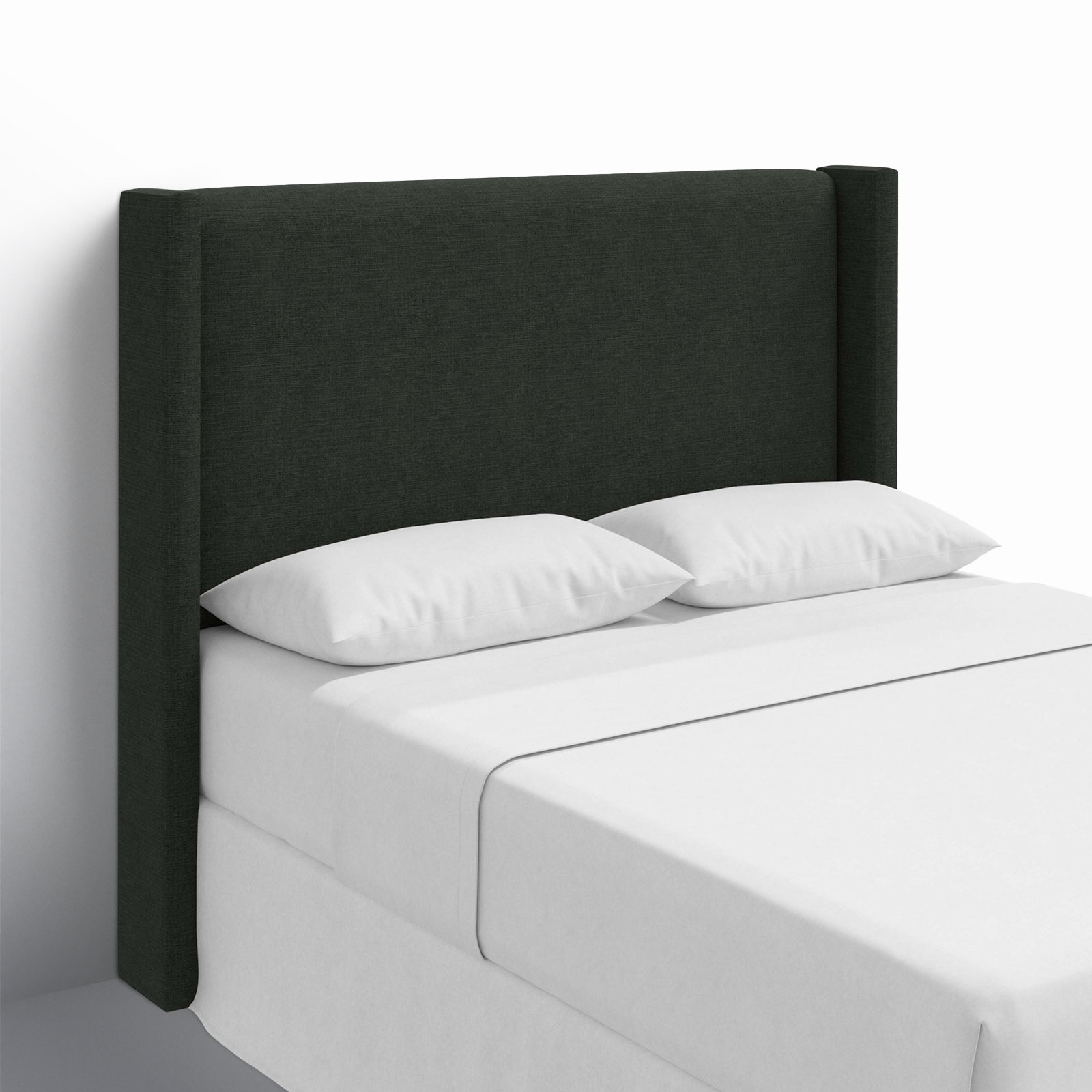 Hanson Pine Headboard, Twin, Classic Black Linen