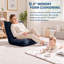 Adjustable Floor Chair with 4 Reclining Positions, 5.9-Inch Memory Foam Cushion, Steel Frame, Foldable Floor Sofa Seat for Gaming, Reading, Meditation and Relaxing-133721666