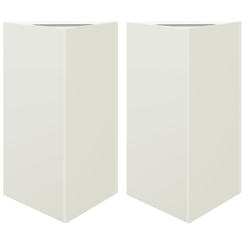 Crystine Metal Elevated Planter, 75cm H x 50cm W x 43cm D, White