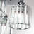 Clear Crystal Semi Flush Mount Ceiling Light - 3-Light Fixture For Kitchen, Foyer, Hallway, Bedroom, And Bathroom-809804604