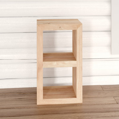 Littleton 88cm H x 50cm W Solid Wood Cube Bookcase
