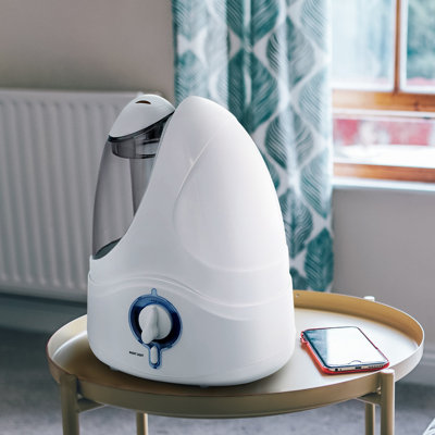 Optimus 1.5 Gallons Cool Mist Ultrasonic Tabletop Humidifier with Adjustable Humidistat for 440 Cubic Feet