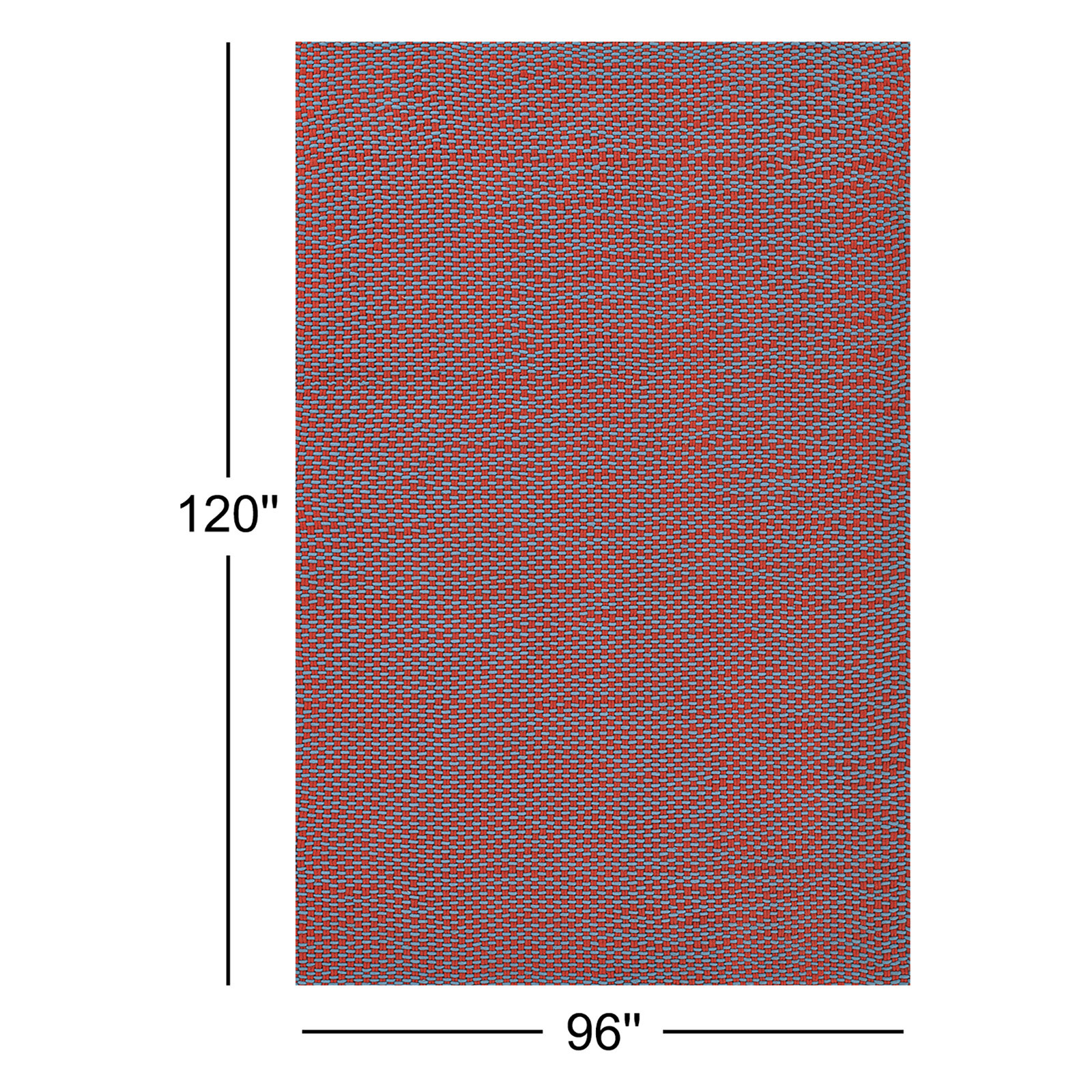 Marseille Red Hand-Woven Geometric Outdoor Rug, Rectangle 8' x 10'