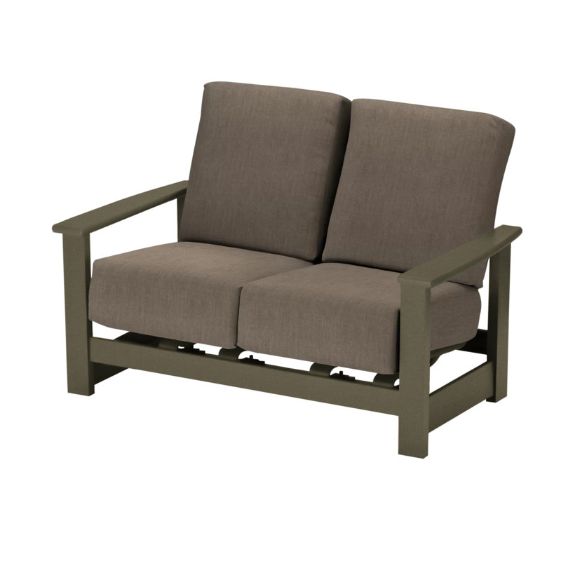 Leeward 56.5'' Wide Loveseat with Cushions, Mist, Beachwood