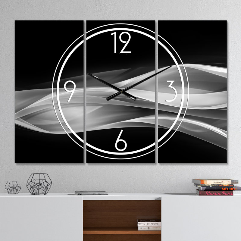 Glittering Silver Pattern - Modern wall clock