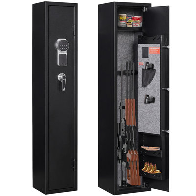 Upgraded Digital Panel with 180 Degree Full Access Door Removable Shelf Pistol Rack/Bag Gun Safe Lock