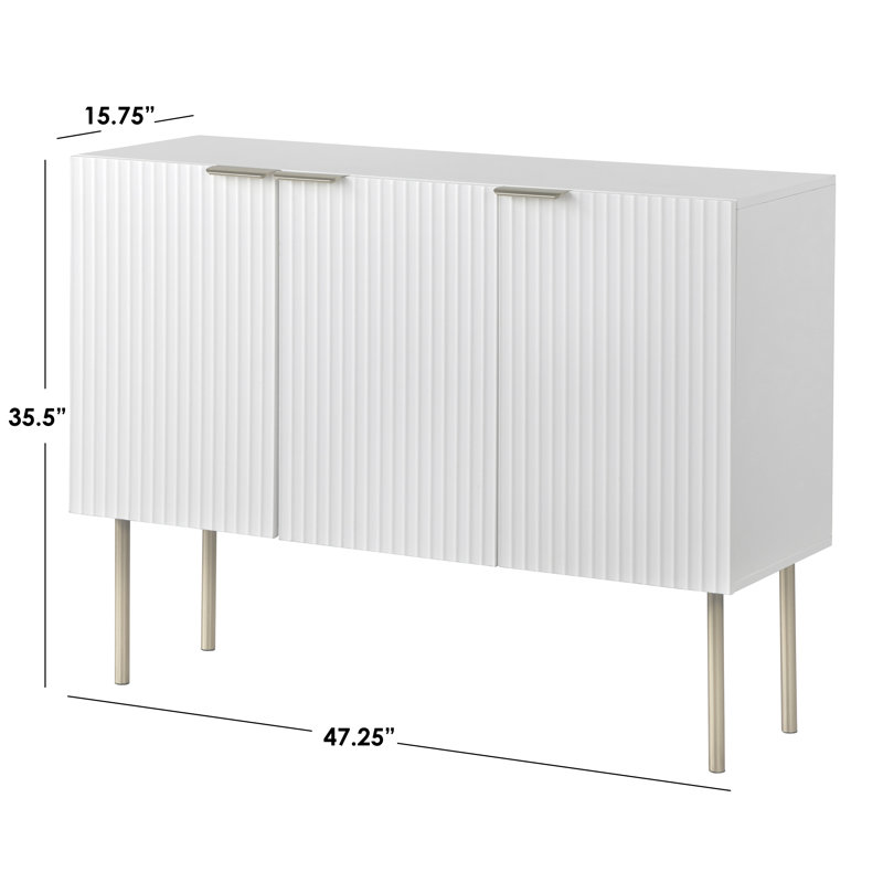 Buffet de 47,25 po de largeur Santillanes, Gris charbon