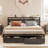 Bed Frame With Storage Headboard, Charcoal-462998366-462998365