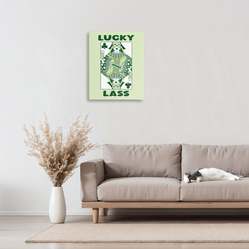 Carte Lucky Lass Club, conception par JJ Design House LLC, H 20 po x l 16 po