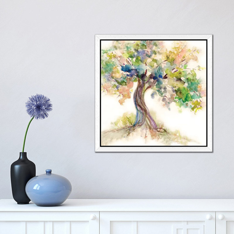 Tree Of Life by Carol Robinson - Painting on Canvas, 66.04 cm H x 66.04 cm W, White Framed