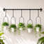 Ensemble de 5 cintres Macrame pour plante d'intérieur - jardinières suspendues bohémiennes, petite jardinière suspendue pour porte-plantes, cintres en corde de coton faits à la main pour décoration de fenêtre et balcon