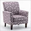 Fauteuil en mélange de polyester à motifs avec structure en bois de bouleau massif, pieds fuselés et rembourrage en mousse confortable pour le salon ou le bureau