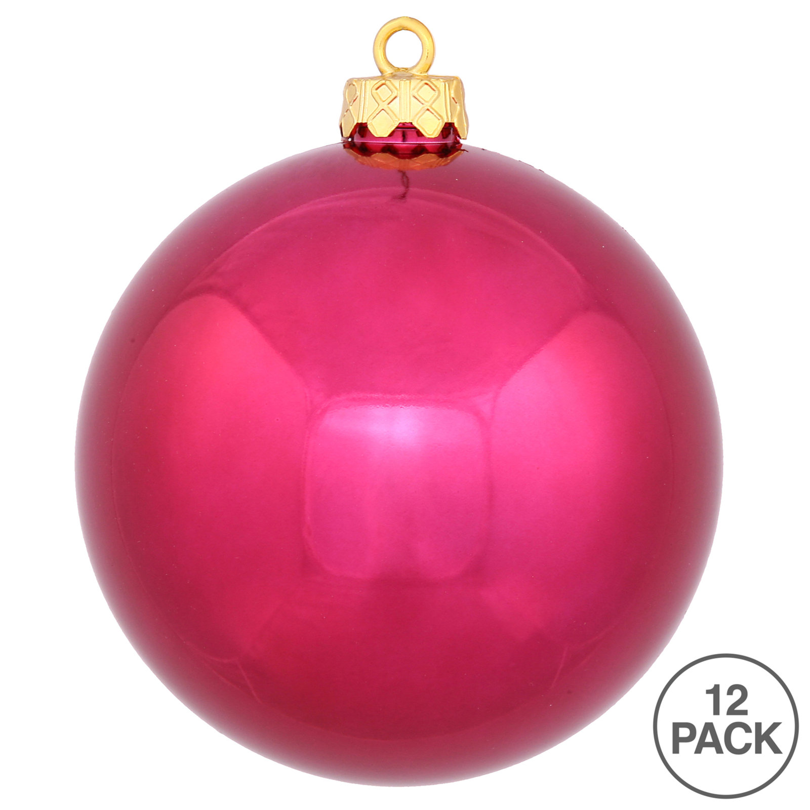 Shatterproof Bauble, 2.75" H x 2.75" W x 2.75" D, Wine