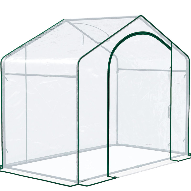 Serre 6 pi x 3 pi 5 po avec porte à fermeture à glissière pour une entrée facile et une croissance optimale des plantes
