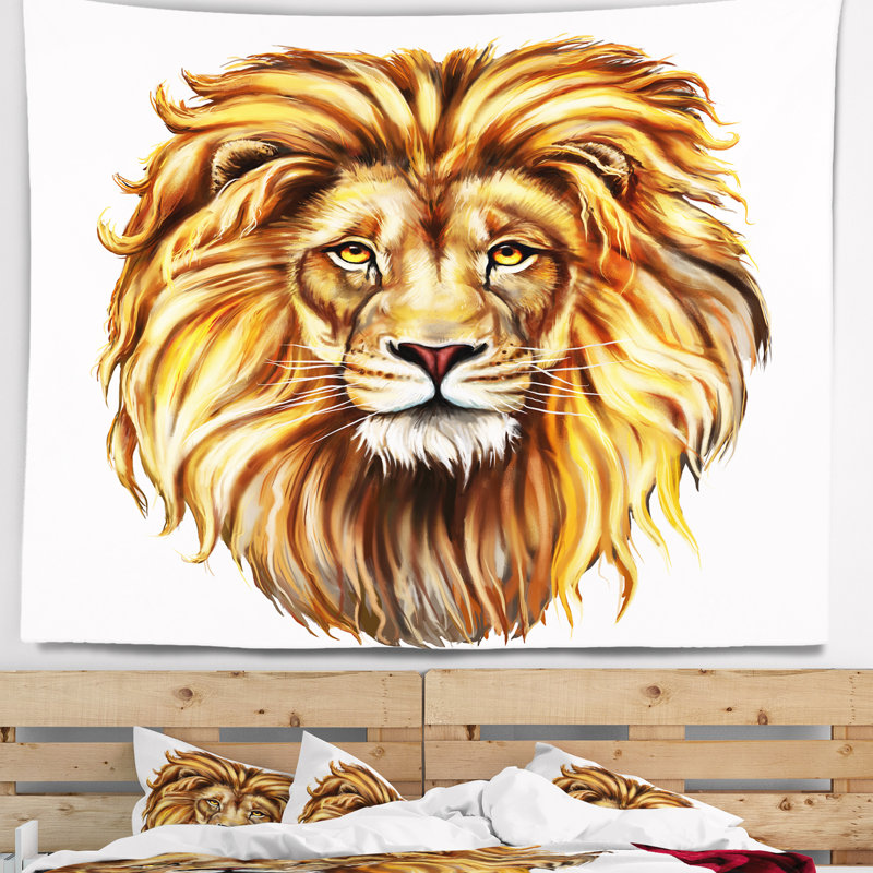 Roi lion aslan tapisserie Animal, H 32 po x l 39 po