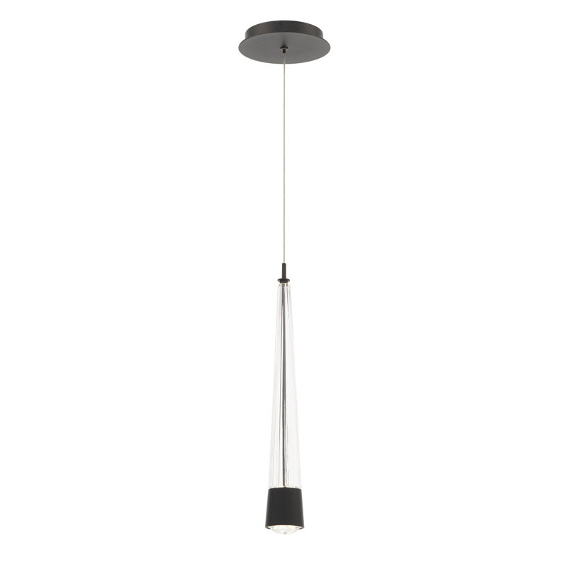 Black Glass LED Mini Pendant Light for Indoor/Outdoor Use