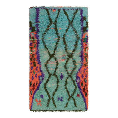 Hand Knotted Wool Geometric Area Rug