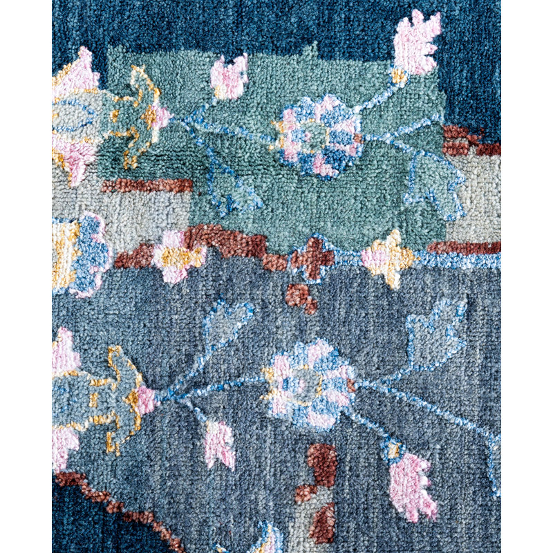 Overdyed One-of-a-Kind 9' 2" X 12' 2" Hand Knotted Area Rug