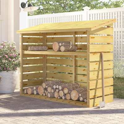 152.5cm W x 61cm D Wood Log Store