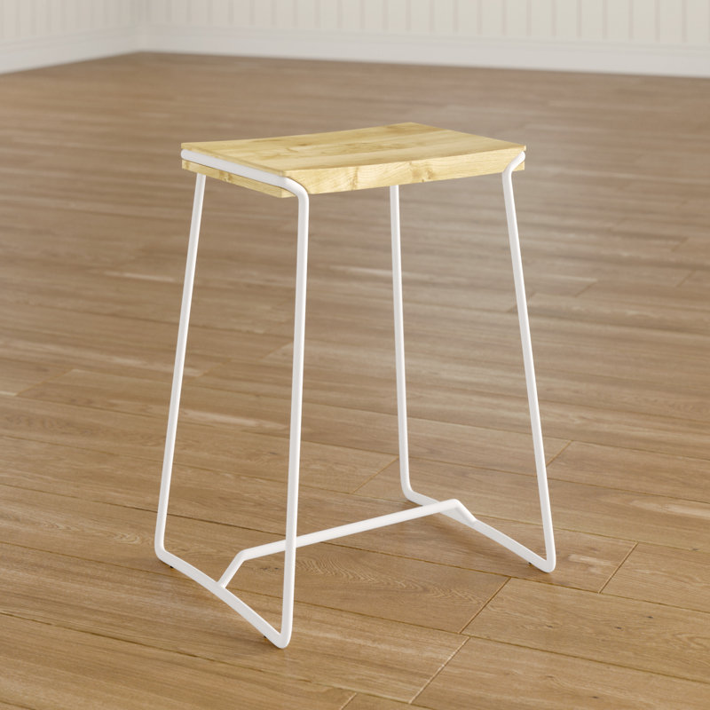 Parrish Wood & Metal 21.5" Counter Stool, White