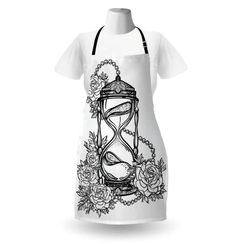 Tablier East Urban Home, cuisine, jardinage, taille adulte, noir et blanc