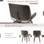 Ensemble de chaises de salle à manger pivotantes de style Mid-Century moderne, cuir PU ergonomique, rotation à 360 ° pour la cuisine et le bureau-121054439-121054437