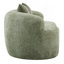 Canapé courbé vert avec accoudoir rond, canapé à compression avec 2 coussins, canapé crème pour petit espace, salon, chambre à coucher, sans assemblage