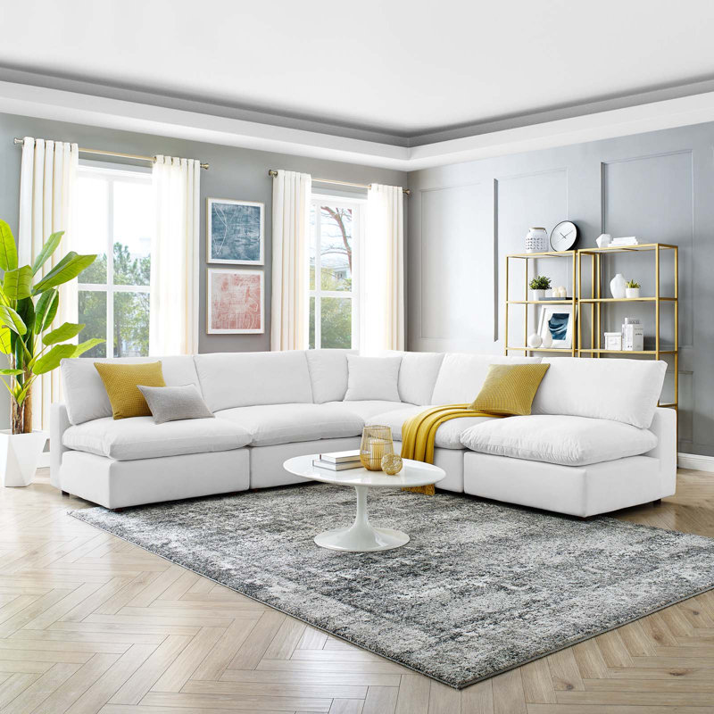 Canapé modulaire 5 pièces Commix, Blanc