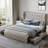 Komor Upholstered Storage Bed with Charging Station and LED Lights-966785-966847