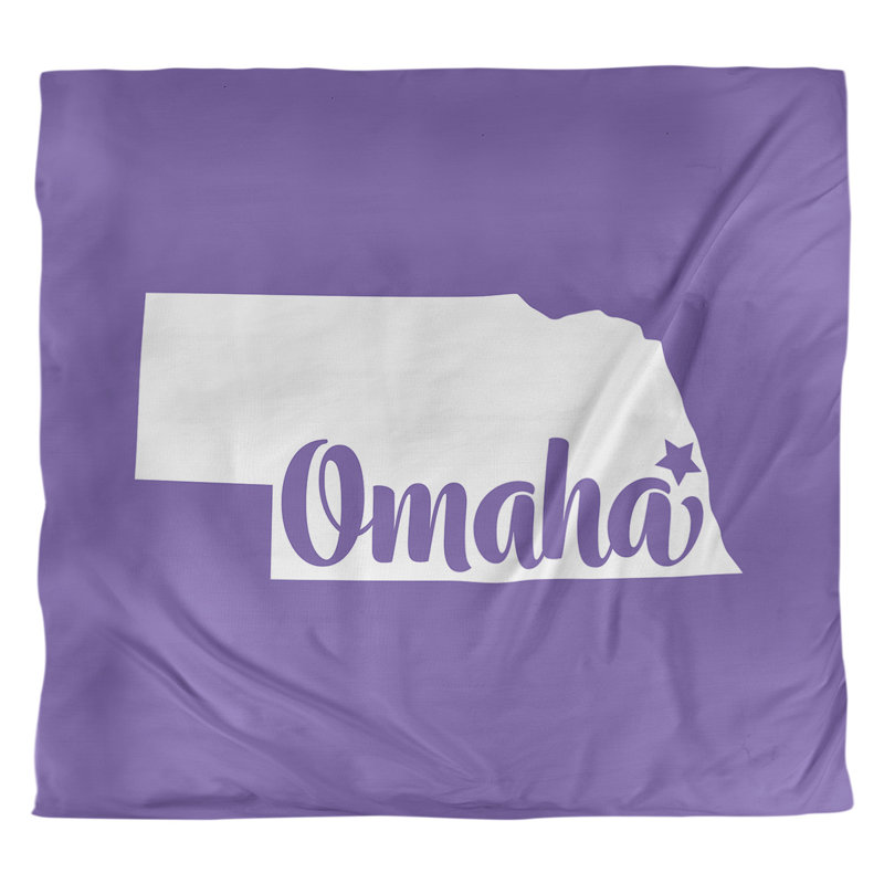 Housse de couette omaha nebraska, Housse de couette pour grand lit, Mauve, Polyester brossé