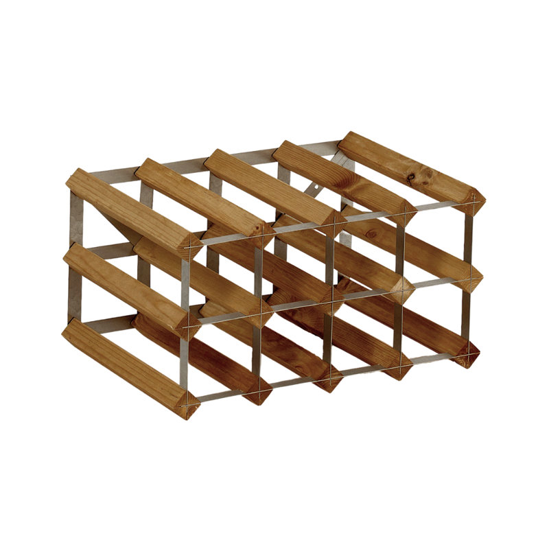 Eccles 12 Bottle Floor Wine Bottle Rack, Light Oak