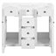 【Évier non inclus, meuble-lavabo de base seulement】 Meuble-lavabo de 36 po sans lavabo, base d'armoire seulement, deux armoires et cinq tiroirs, structure en bois massif-105501217