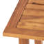 Table de jardin en bois, conception à lattes, H 19,42 po x l 15 po x P 19 po, pour l'extérieur